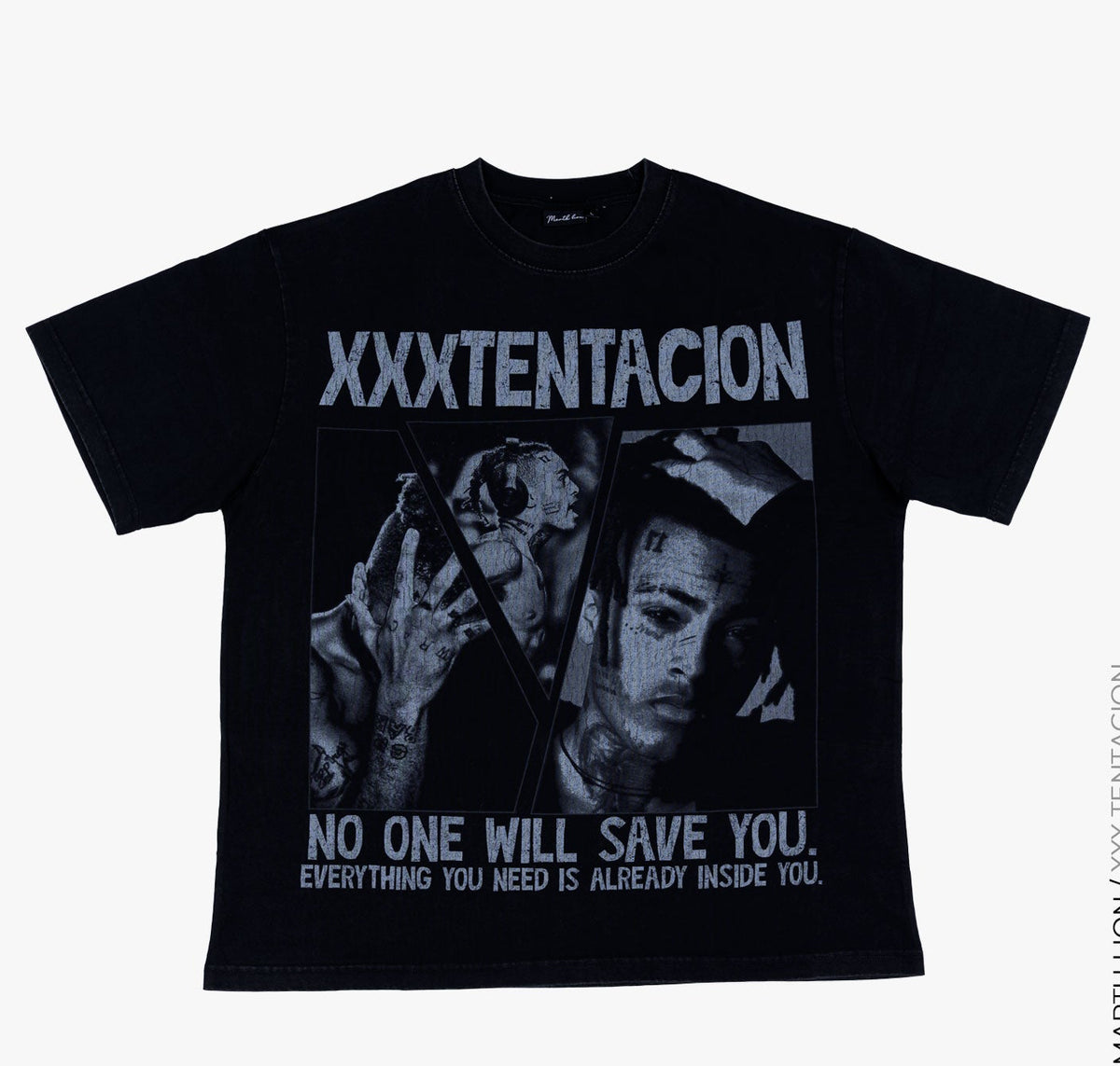 XXXTENTACION acid-washed black T-shirt