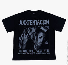 XXXTENTACION acid-washed black T-shirt