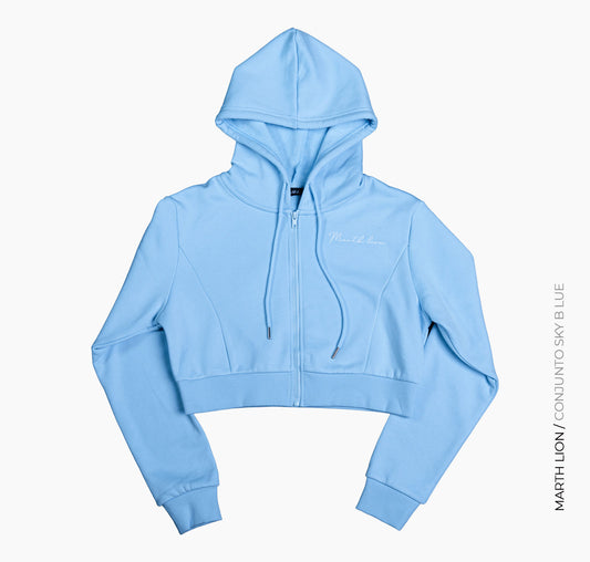 Sudadera con capucha azul cielo