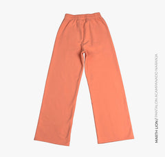 Pantalón acampanado suave al tacto color salmón
