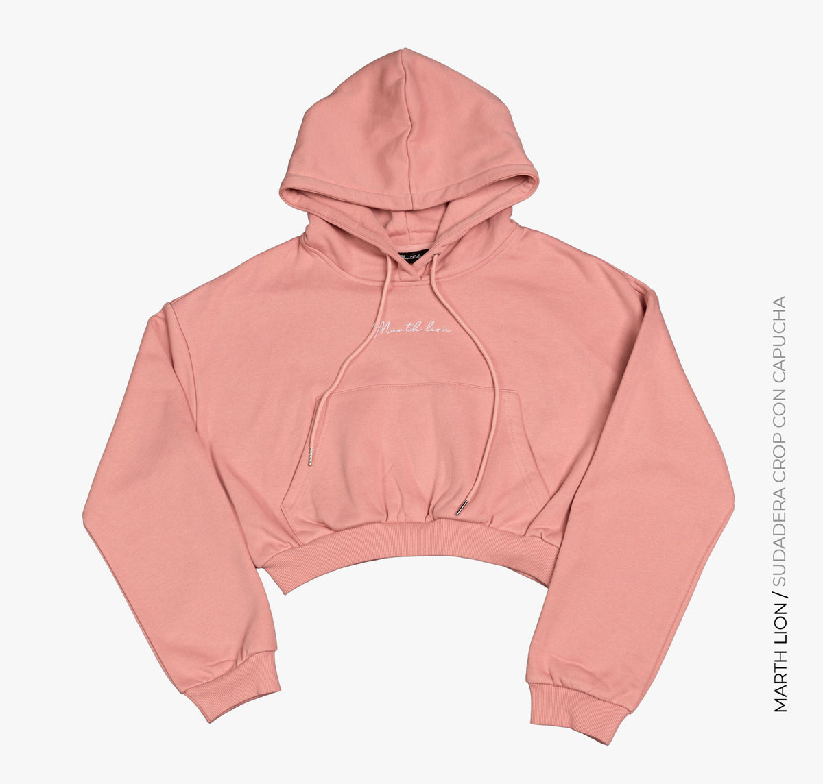 Sudadera con capucha color salmón