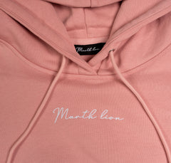 Sudadera con capucha color salmón