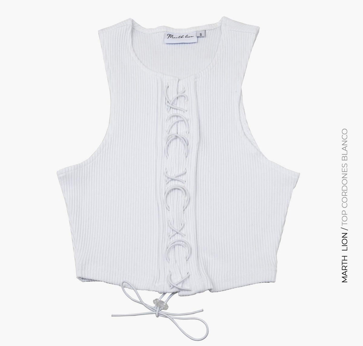 Top blanco con cordones