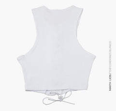 Top blanco con cordones